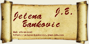 Jelena Banković vizit kartica